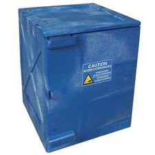 Hazardous Material Storage Cabinet, 4 gal, 2 Shelves, Polyethylene, 18 in W x 22