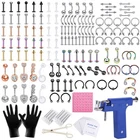 Professional Body Piercing Tool Kit Ear Nose Navel Lip Tongue Piercing Sets