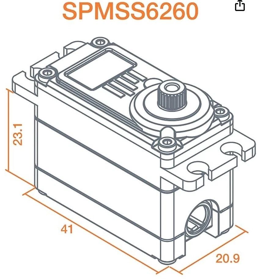 Spektrum High Speed High-Voltage HV Digital Metal Gear Servo S6260 - Image 4 of 4