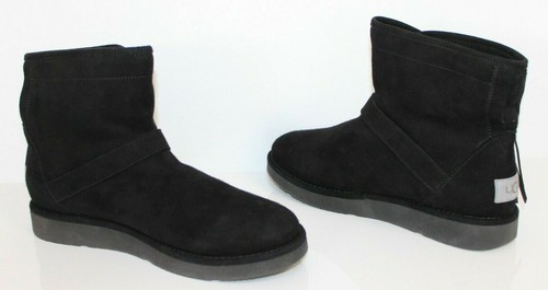 UGG Australia 1009251 Women Karisa Bruno Short Fringe Sheepskin Suede Black 10 - Picture 2 of 7