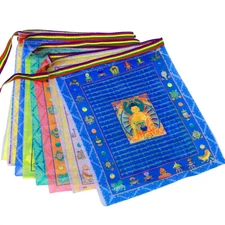 Tibetan Buddhist Prayer Flags 20Pcs Outdoor Meditation Traditional 11x14 inches