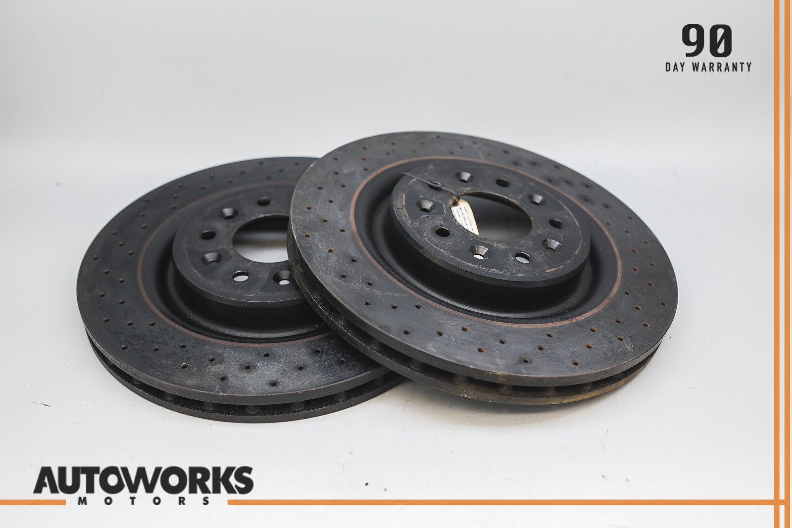 03-06 Jaguar XK8 XKR X100 Front Left & Right Side Brake Rotor Disk Set of 2 OEM