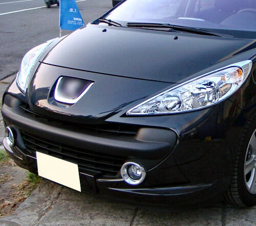 Cubierta de bisel de faros cromados llanta envolvente para Peugeot 207 07-14 Foto 3 de 3