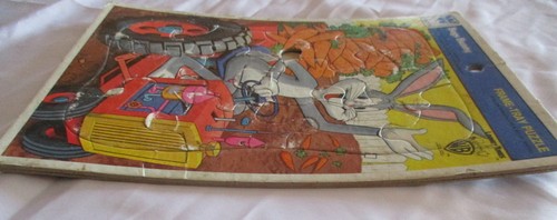 Whitman Frame-Tray Puzzle 1975 Bugs Bunny, All Pieces present but small chunk - Picture 4 of 4