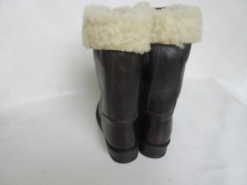 Stivali di Pelliccia Invernali Biker Boots pelle Pecora Annata Rockabilly Hotrod - Imagen 4 de 7