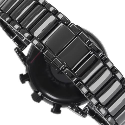 Emporio Armani Mens Ceramic Chronograph Watch, Black & Rose Gold Dial, AR1509 - Picture 7 of 8