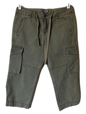 Polo Jeans Ralph Lauren Military Olive Green Cargo Jeans Capri Pants Cropped 8