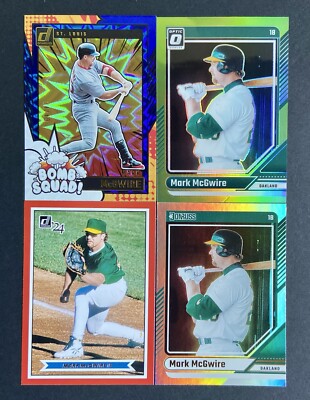 2024 Donruss Bomb Squad Mark McGwire Blue Explosion /49 + Green /149 Cardinals