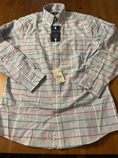 Stafford Stretch Oxford Mens Size 15 Button Up Dress Long Sleeve Shirt New W/Tag