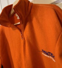 VTG Nautica Competition Mens Sz M 1/4 Zip Fleece Pullover Sweater Sweatshirt