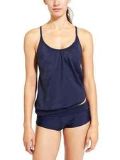 Athleta Blousy Tankini NWT SZ 34 D/DD Dress Blue