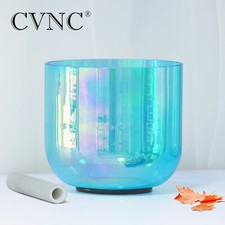 CVNC 7"G Throat Chakra Aqua Blue Alchemy Cosmic Light Clear Crystal Singing Bowl