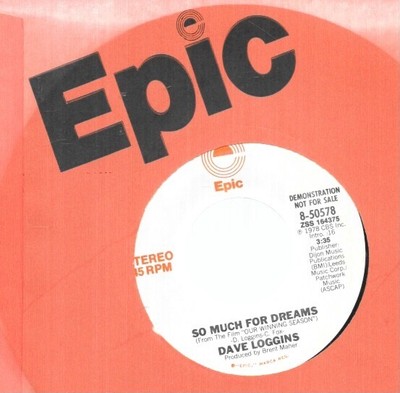 DAVID LOGGINS (6 unplayed NM + 2 VG+) Epic 45s
