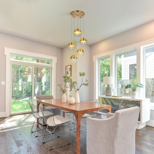 Modern Gold Chandelier 5-Light Glass Cluster Pendant Light Ceiling Lamp Fixtures - Picture 9 of 9
