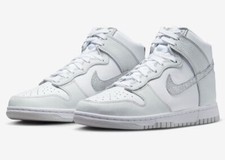 Nike Dunk High Metallic Silver W for sale | eBay