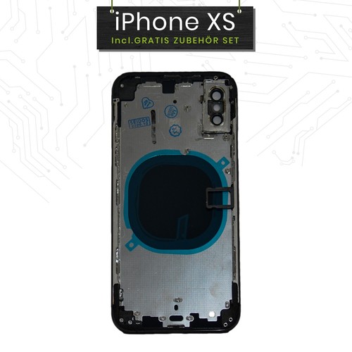 Back cover per iPhone XS nera scocca posteriore telaio vetro frame housing nuova - Foto 2 di 5