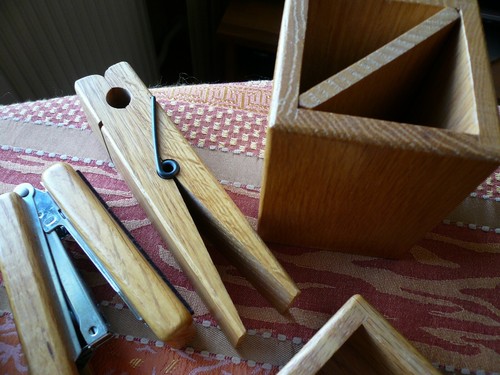 Schreibtisch Organizer Set holz - Bild 2 von 3