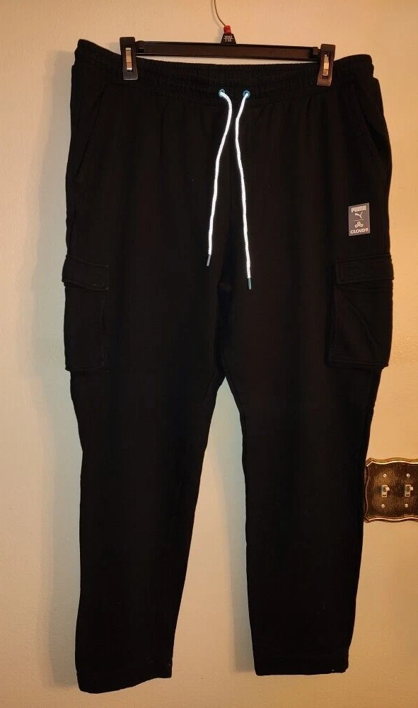 Pre owned Men's Puma Big & Tall Casual Athletic Black Joggers Sweatpants Sz XXL