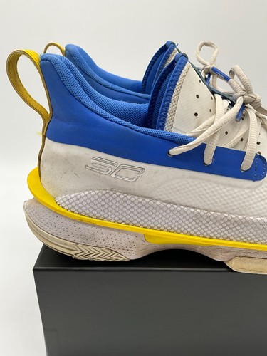 Scarpe da ginnastica Under Armour Curry 7 Dub Nation 2020 sportive uomo bianche a rete stringate - Foto 3 di 23