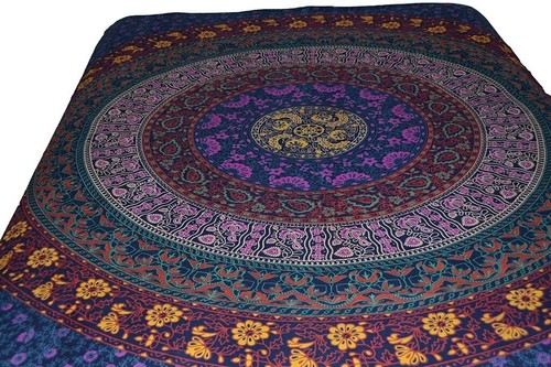AamiraA Hippie Multi-Bright Mandala Tapestry Bohemian Wall Hanging Throw Dorm - Bild 6 von 13