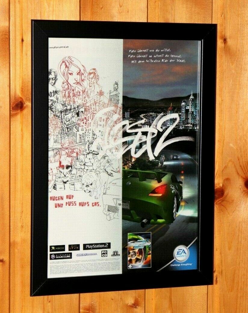 Need for Speed Underground 2 PS2 Xbox GameCube Old Promo Poster Ad