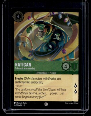 Disney Lorcana Rise of the Floodborn Ratigan Criminal Mastermind Foil 91/204