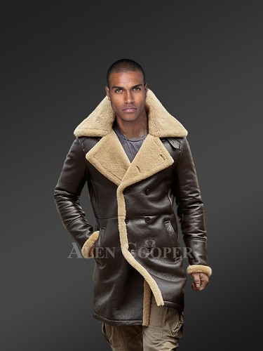 Authentic shearling coats in black to 