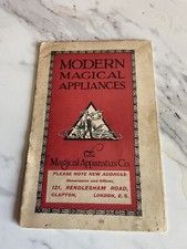 Modern Magical Appliances By Magical Apparatus Co Rare Book Magic 1919