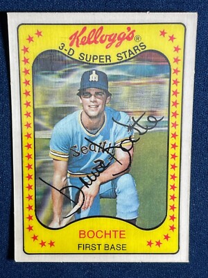 1981 KELLOGG'S 3-D SUPER STARS #62 BRUCE BOCHTE (SEATTLE MARINERS)