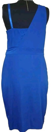 Nwot CROSSROADS Bodycon PARTY DRESS Prom FORMAL BLUE Stretch Built-in Bra Sz 12 - Picture 2 of 11