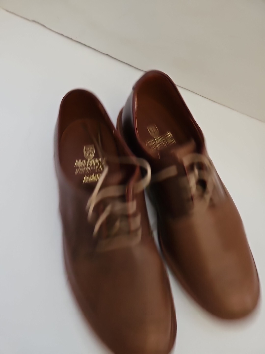 SAOLA Scarpe eleganti derby Allen Edmonds Academy da uomo Oxford taglia 9 D in pelle marrone usate