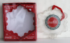 Enesco Coca-Cola Frosted Snowflake Glass Christmas Ornament 4" Tall NIB — photo 1