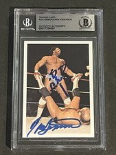 ARN ANDERSON & RON SIMMONS 1988 WONDERAMA NWA SIGNED AUTOGRAPHED CARD BAS