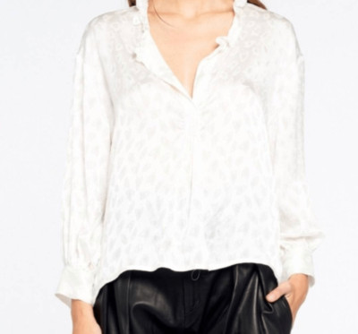 IRO Silk Leah Blouse Puff Sleeves Sz 36 (small)