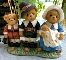 CHERISHED TEDDIES - ISAAC, JEREMIAH, TEMPERANCE - FAITH OF OUR FATHERS -PILGRM