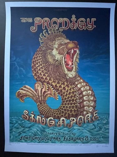 The Prodigy Singapore 2009 - EMEK - Siebdruck - #/200 signiert gekritzelt geprägt - Bild 2 von 3