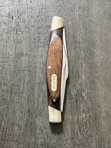 Buck 371 Stockman Wood Handle Folding Pocket Knife 3 Blades 2010 - Picture 9 of 9