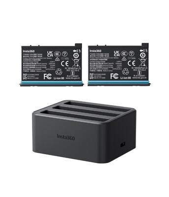 Original Insta360 X4 Batteries (2-Pack) with Fast Charge Hub