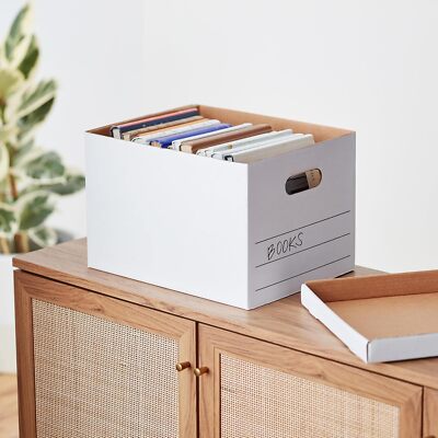 File Box with Lid, Basic, Pack of 20, White, 16.2  L x 12.5  W x 10.5  H