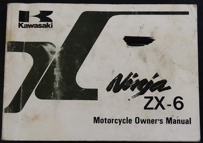 1993 KAWASAKI MOTORCYCLE NINJA ZX-6 OWNERS MANUAL P/N 99920-1634