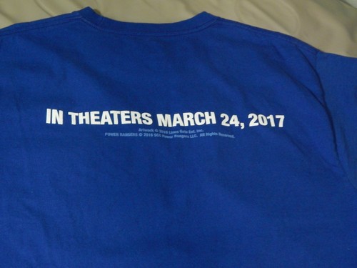 Saban's POWER RANGERS 2017 Film Promo ~ Med. Blue T-SHIRT + Show Soundtrack CD - Picture 9 of 12