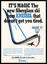 1968 Kneissl Magic 77 esquís de nieve de fibra de vidrio "The Easy Ski" anuncio impreso vintage de $110