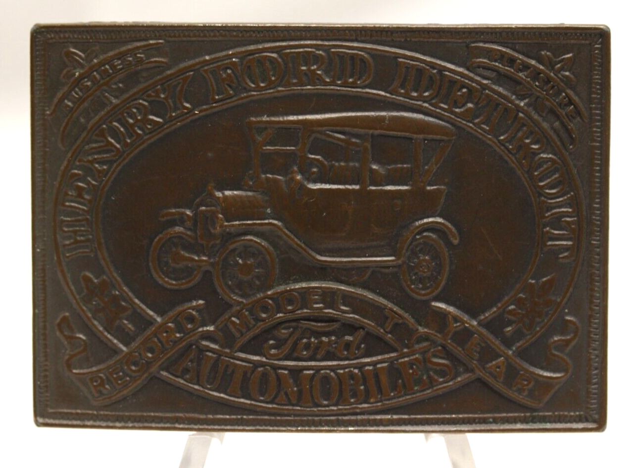 Vintage Henry Ford Detroit automobiles model T belt buckle eBay