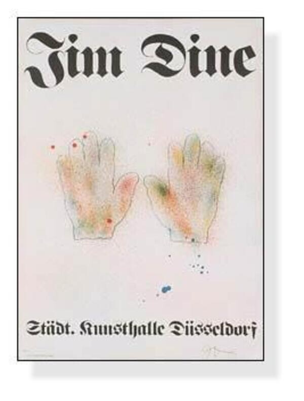 Jim Dine - Colorful Hands 1971 Original Lithograph Print Signed