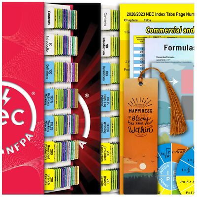 Self-Adhesive Color-Coded Tabs for 2020/2023 National Electrical Code NEC