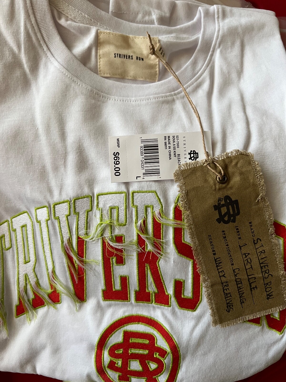 FILA T shirt girocollo STRIVERS ROW Soul 6 grafica misto cotone Brite BIANCO