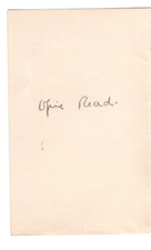 Opie Read Signed Quote 1931 / Autographed Writer Journalist