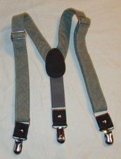 Boys Toddler Infant Clip On Suspenders Braces Gray Easter Dress Up