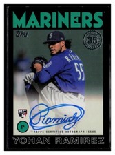 2021 Topps Update 1986 Baseball Autographs Black Yohan Ramirez Rookie Auto