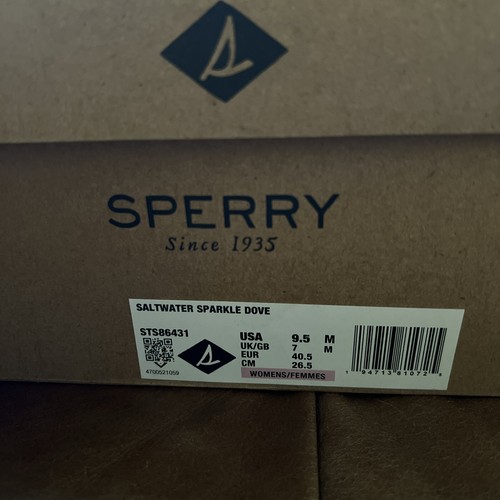 Sperry Duck Toe Saltwater sparkle dove 9.5 Shoes - Picture 3 of 17